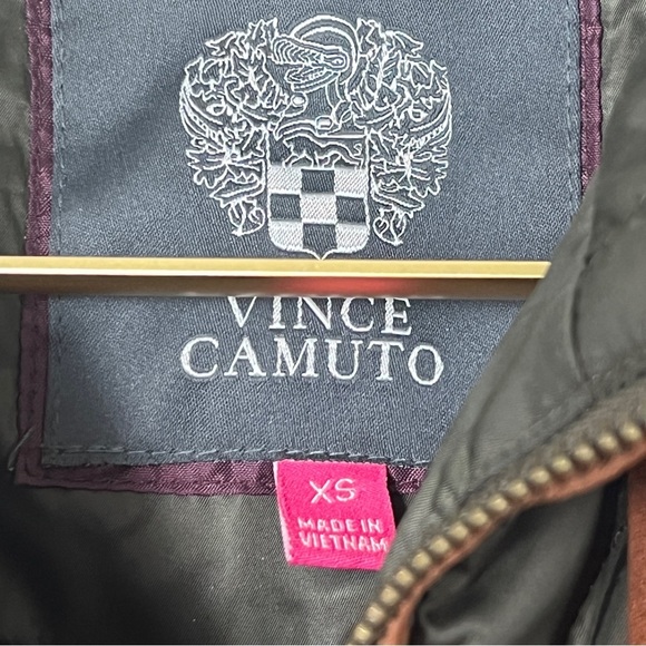 EUC Vince Camuto Quilted Green Elbow Patch Jacket Size Small - Picture 16 of 16